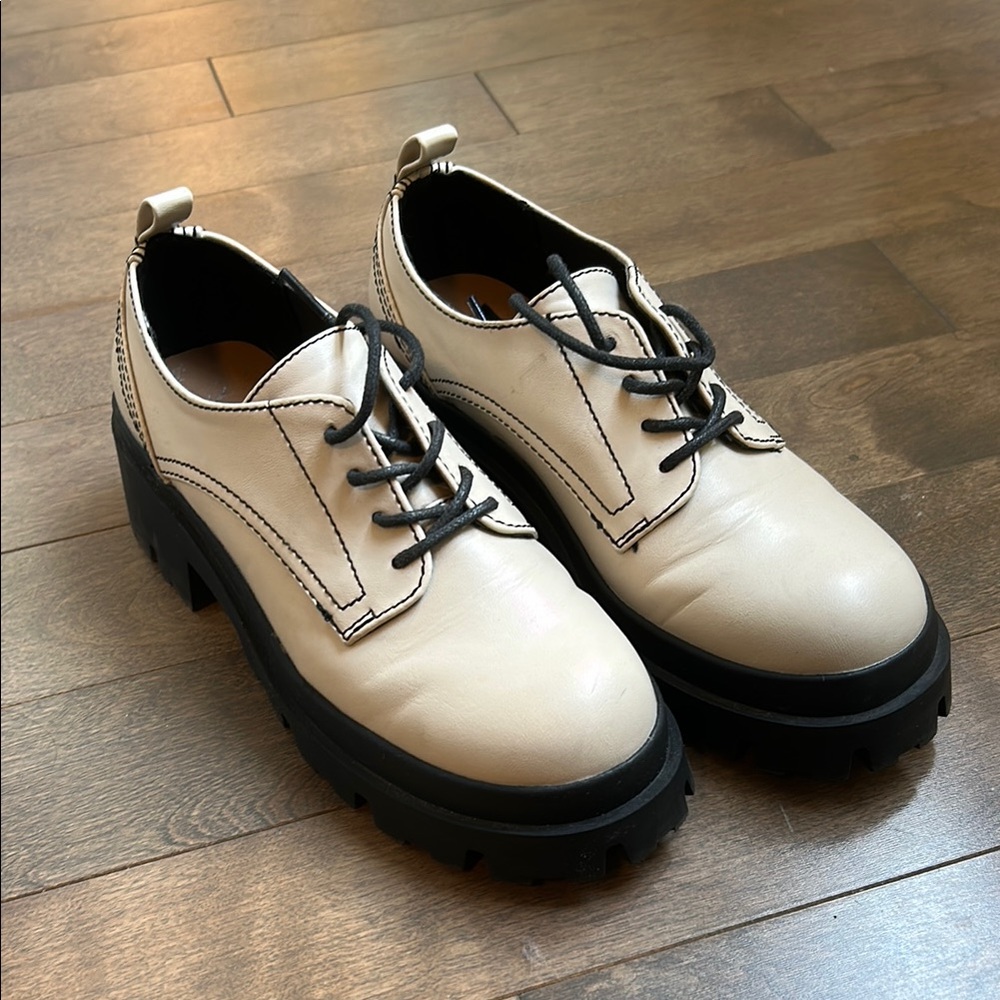 Only Women's Platform Shoes - Cream and Black
